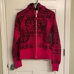 Red/Pink Snowflake Lululemon Special Edition Scuba Hoodie